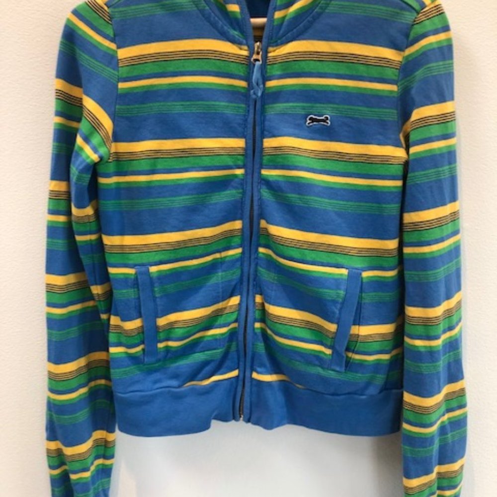 Cute striped Le Tigre hoodie, sz S